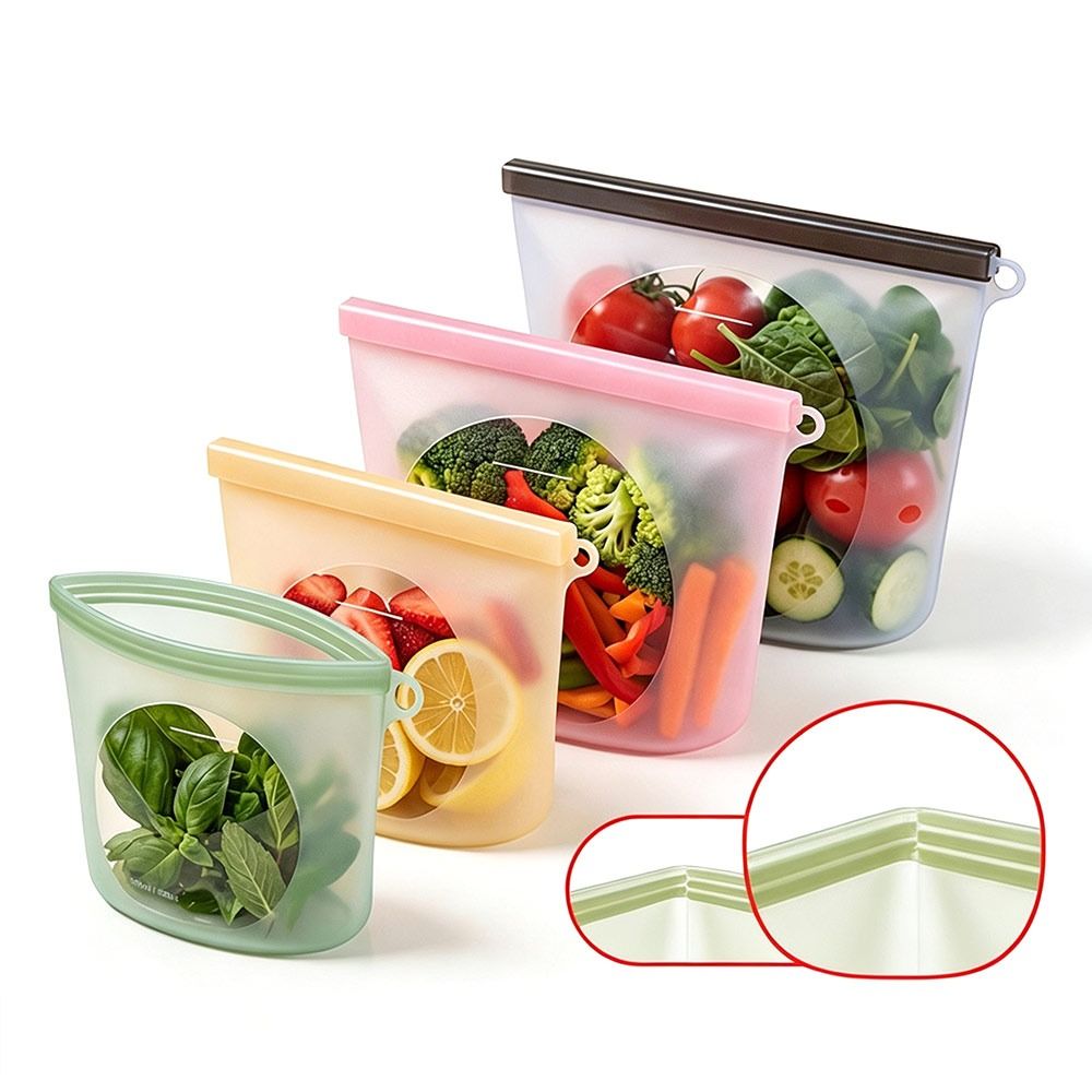 Food Pouch Reusable - Kantong Pengawet Makanan Silikon Tahan Lembab