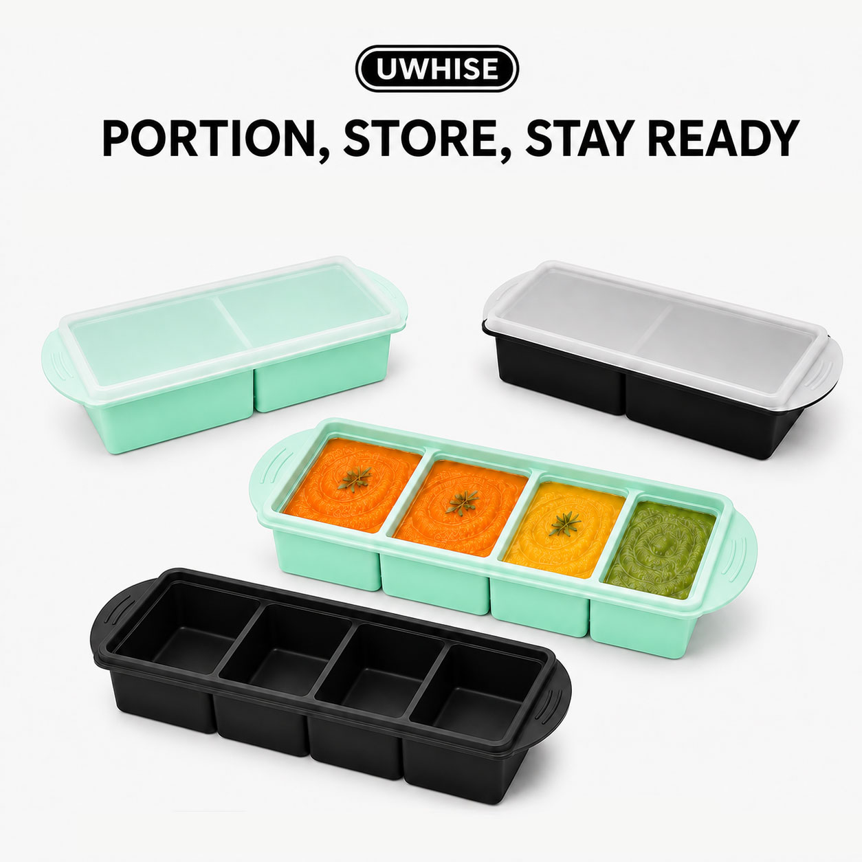 Baby Food Prep Containers - Uwhise Wadah Penyimpanan Makanan Bayi dari