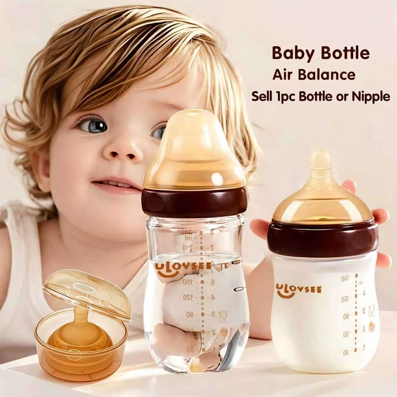 Baby Food Glass Containers - Botol Bayi Kaca Borosilikat Tinggi 4oz,