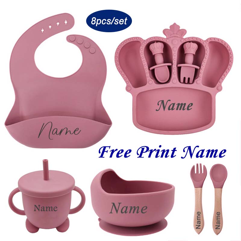 Baby Food Kit - Piring makan bayi nama personal, peralatan