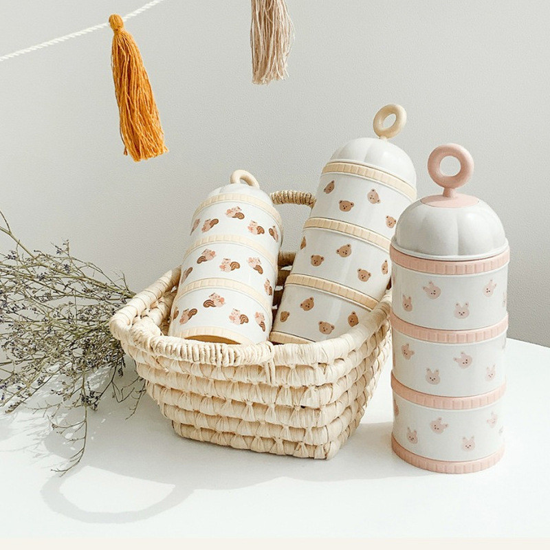 Food Box Baby - Kotak wadah susu beruang lucu, aksesori