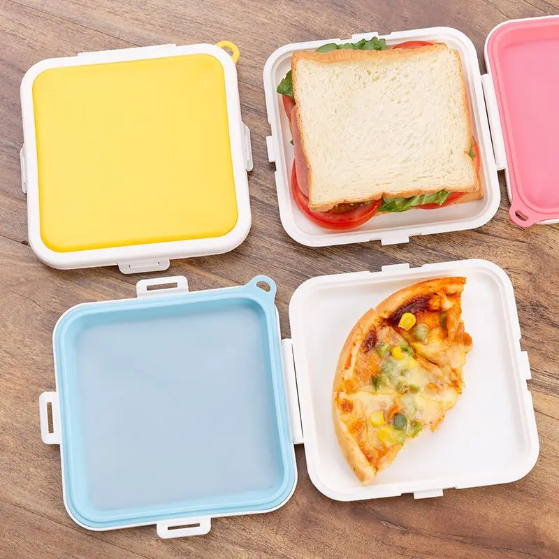 Food Pouch Reusable - 1pc Kotak Penyimpanan Roti Panggang Portabel