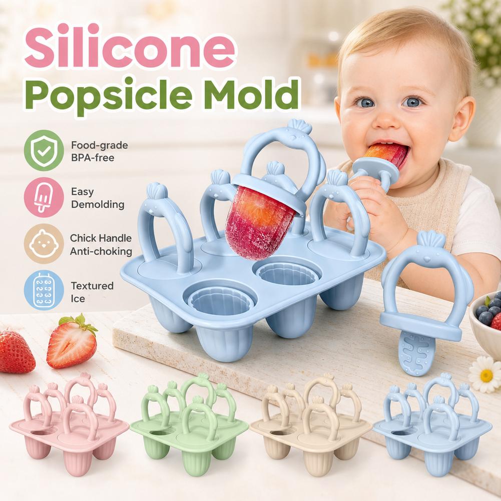 Baby Food Homemade - 1set Cetakan Es Loli Silikon Enam