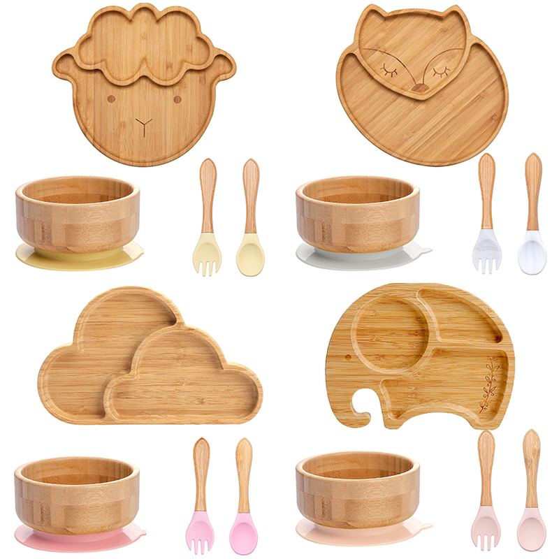 Baby Food Kit - 4 Buah Peralatan Makan Anak-anak Mangkuk