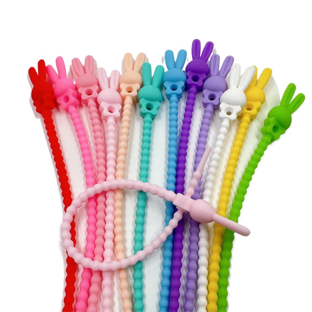 Food Pouch Reusable - 10Pcs Pengatur Kabel Silikon Bentuk Bunga