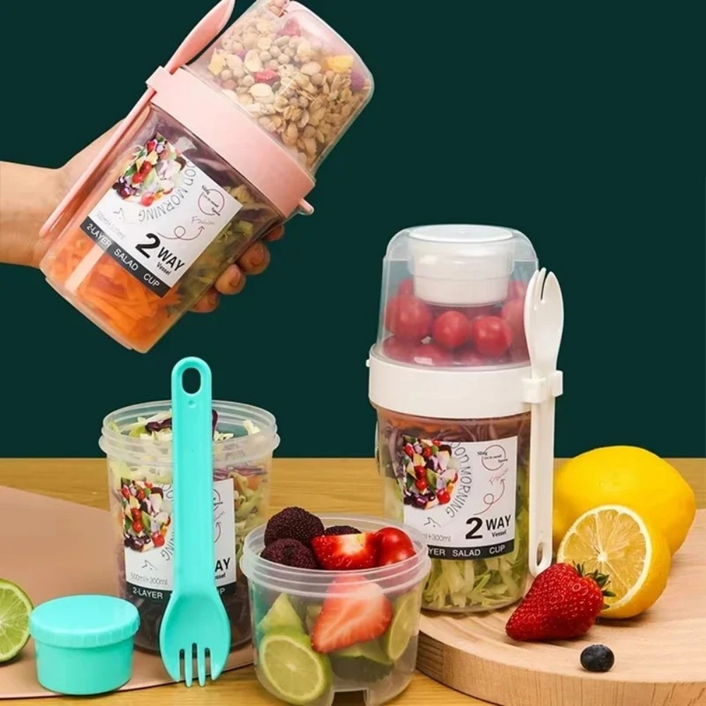 Cangkir Salad Portabel, Cangki - Snack Container Travel ulasan dan harga