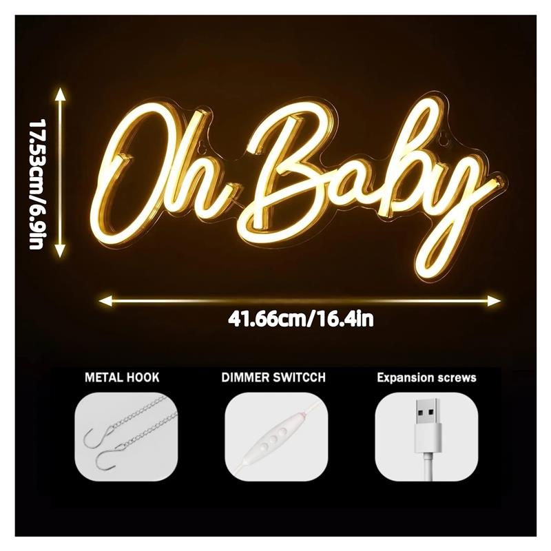 Oh Baby Neon Sign untuk Dekora - Baby Food In Restaurant ulasan dan harga