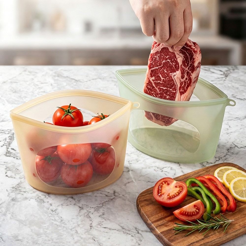 Kantong Pengawet Makanan Silik - Food Pouch Reusable ulasan dan harga