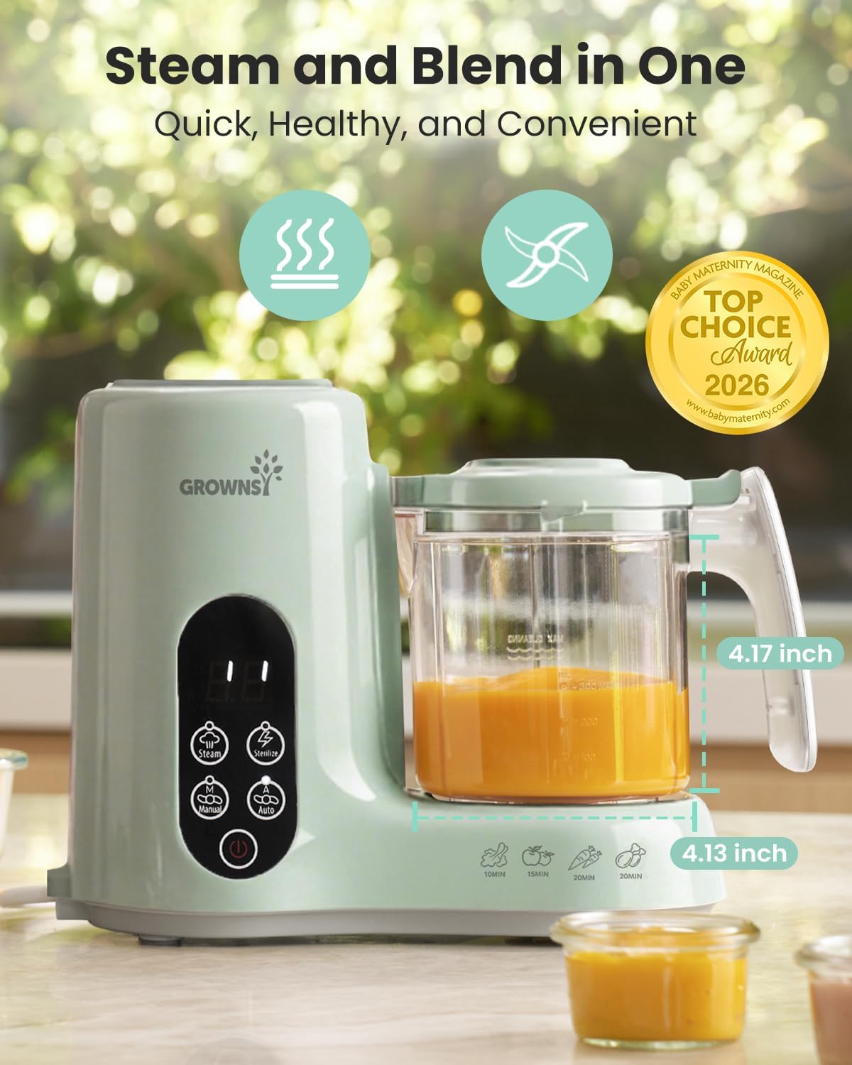Pembuat Makanan Bayi, Keranjan - Baby Food Blender And Steamer ulasan dan harga