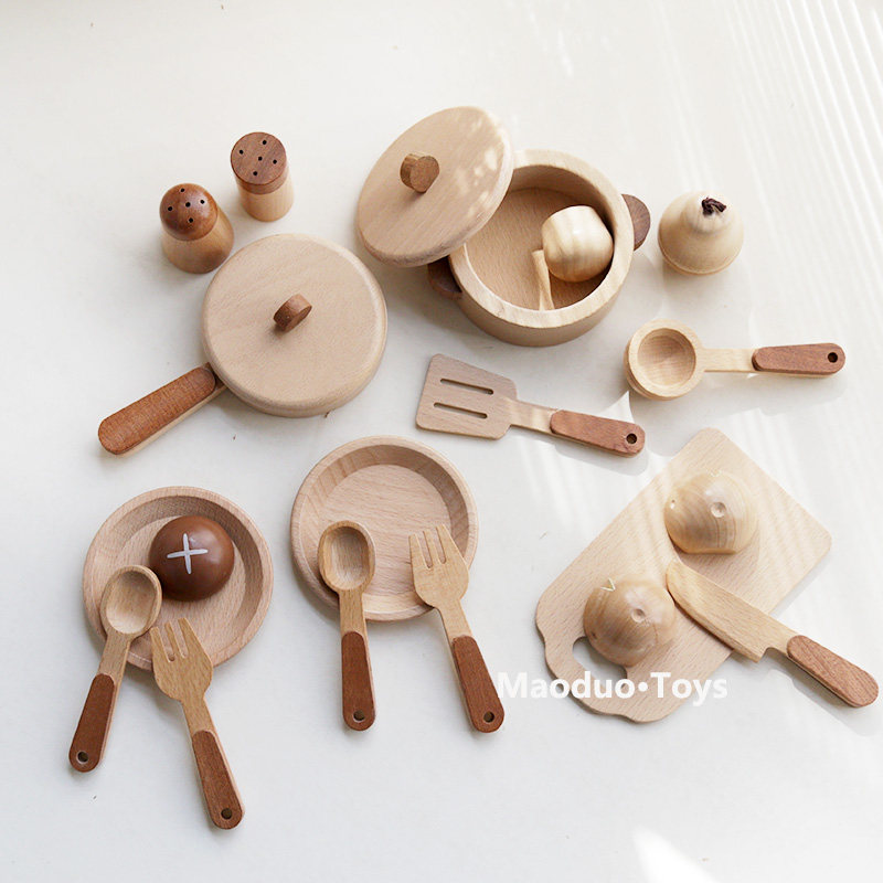 Mainan Dapur Kayu Beech Maoduo - Baby Food Stuff ulasan dan harga