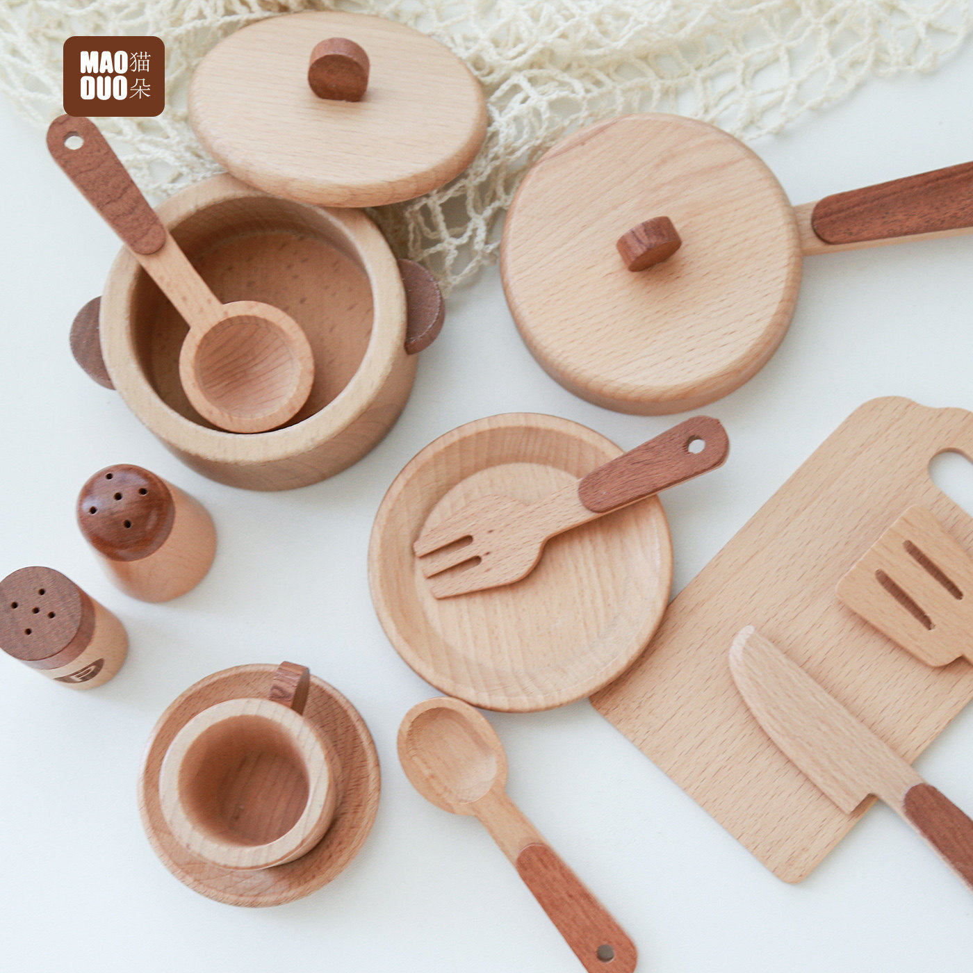 Mainan Dapur Kayu Beech Maoduo - Baby Food Stuff ulasan dan harga